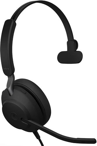 Jabra Evolve 2 40 USB A Wired Noise Isolating Mono Headset Powerful 40mm Speaker Certified for Microsoft Teams Dedicated Teams Button