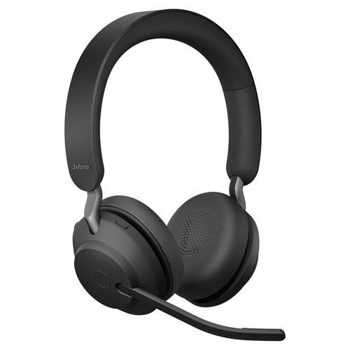 JAB22988 | This Jabra Evolve2 65 headset features world class speakers for crystal clear calls and is optimised for use with Microsoft Teams. Perfect for use in busy offices, the isolating foam oval ear cushions and angled earcup design combine to effectively block out noise. To prevent disturbances, the headset features an integrated busylight to alert others when you are on a call. The dual Bluetooth feature allows you to connect to 2 devices at once within a 30m range. This headset has an industry leading 37 hour battery life and comes with a desktop charging/storage stand.