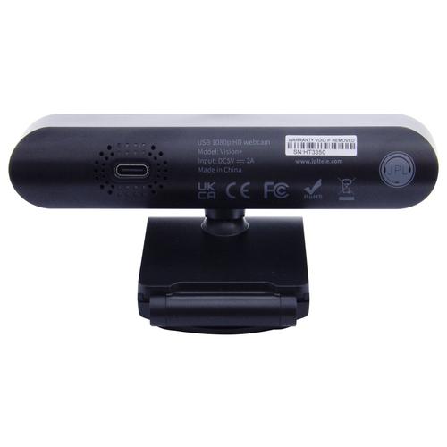 JPL95820 | The JPL Vision+ is a compact USB webcam with built in dual stereo microphones and full HD glass lens offering 1080p high definition. The webcam has a hinged bracket so it can be placed above a computer to allow long distance face to face meetings from conference rooms or home office. Compatible with all major softphones, the JPL Vision+ features the convenient Plug & Play solution, eliminating the need for software downloads.