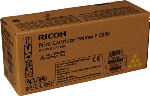 Ricoh Print Cartridge Yellow P C600 408317