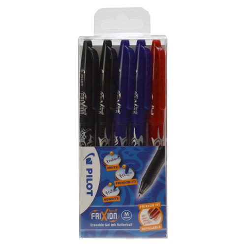 Rollerball 2xBlack /2xbe / 1x Redd Pilot Frixion Pack 5 