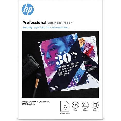 HP Professional Business Paper Glossy 180gsm A4 (210 x 297 mm) 150 sheets White 3VK91A