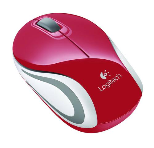 Logitech M187 Red RF Wireless 1000 DPI Mouse