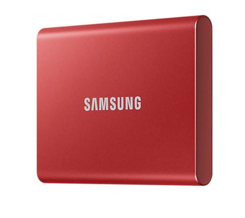 Samsung 2TB T7 USB C Portable Red External Solid State Drive Solid State Drives 8SAMUPC2T0RWW