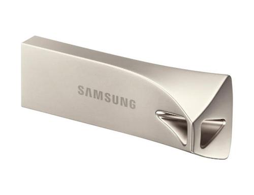 A modern take on a classic. The next generation Bar Plus elevates the flash drive to an everyday essential, offering impressive speeds in a striking design. Fits in your hand, a pure minimalism that cleverly blends style, speed, and reliability.Get your time back. Fast and convenient read speeds up to 300 MB/s with the latest USB 3.1 standard gives you more time to work, play, watch, and create. Send a 3GB 4K UHD video file from your Bar Plus to your PC in just 10 seconds.As rugged as it is stylish. The sturdy metal body keeps your data safe and intact, and the integrated key ring prevents accidental misplacement or loss. The Bar Plus is the ideal combination of stunning design and worry-free durability.Files stay secure, anywhere you go. Samsung's leadership in flash memory makes the Bar Plus a trustworthy drive to store your valuable data. It works through it all with a waterproof, shock-proof, temperature-proof, magnet-proof, and X-ray-proof body, all backed by a 5-year limited warranty.