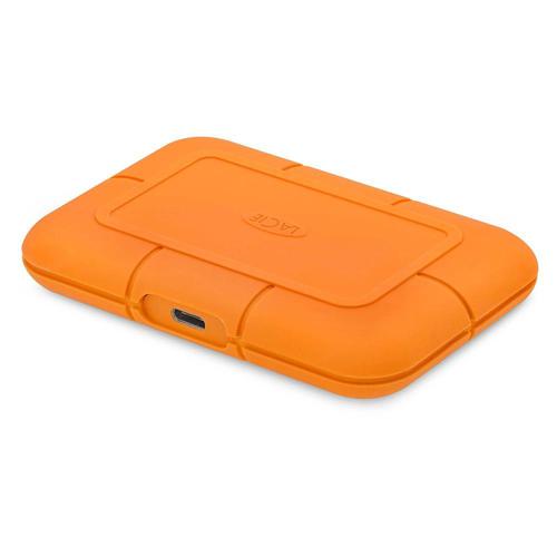 LaCie Rugged 500GB NVMe USB C Orange External Solid State Drive