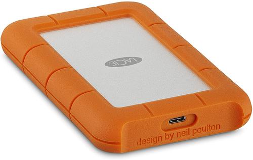 8LASTHR1000800 | LaCie Rugged® SSD offers filmmakers and DITs a substantial boost thanks to Seagate® FireCuda® NVMe speeds of up to 1,050 MB/s with encryption plus dust, water, and drop resistance in a palm-sized solution. Enjoy spacious capacity of up to 2TB and seamless compatibility with Thunderbolt 3, USB-C, and USB 3.0 on both Mac® and Windows® computers.Rugged SSD satisfies the cravings of filmmakers and DITs for high-speed transfers and editing power, extreme ruggedness, and password protection for utmost file security.