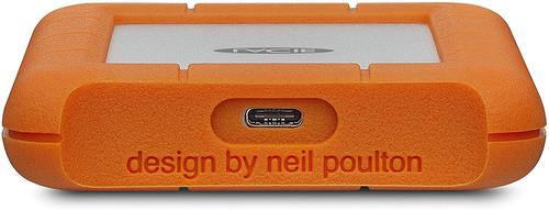 LaCie Rugged 1TB NVMe USB C Orange External Solid State Drive