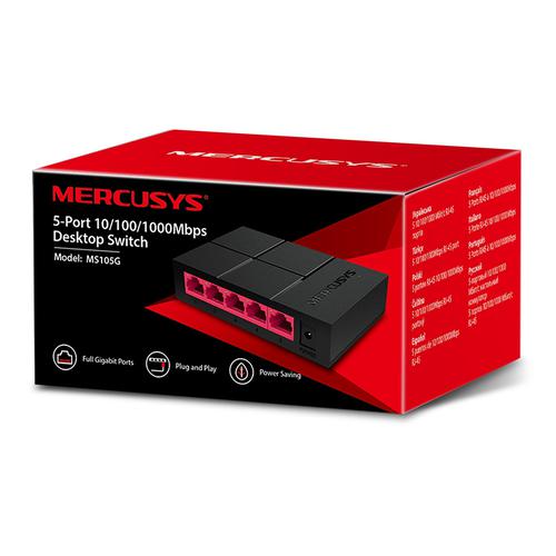 Mercusys 5 Port 10 100 1000Mbps Desktop Switch 8MEMS105G Buy online at Office 5Star or contact us Tel 01594 810081 for assistance
