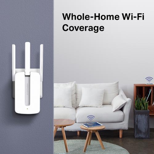 8MEMW300RE | The MW300RE wall-mounted range extender easily expands your Wi-Fi router's coverage, letting you finally eliminate Wi-Fi dead zones from your home.