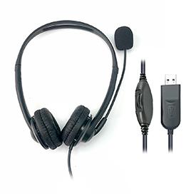 HiHo Binaural USB-A Headset with Boom Microphone