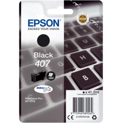 OEM Epson 407 Black Ink Cartridge C13T07U140