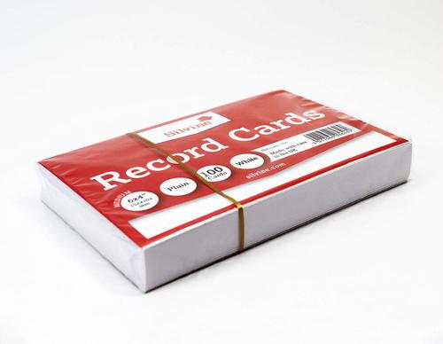 ValueX Record Cards Plain 152x102mm White (Pack 100) - 764  70456SC