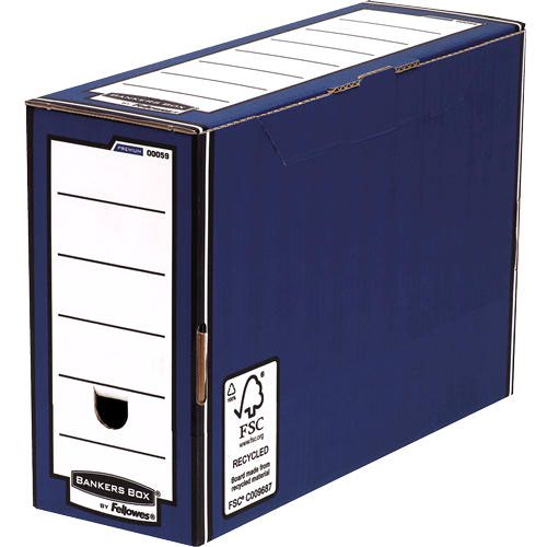 Fellowes Premium 127mm Transfer File Blue (Pack 5) 0005905
