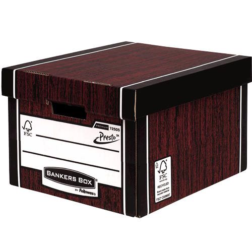 Bankers Box Premium 725 Classic Box Wood Grain Bx5