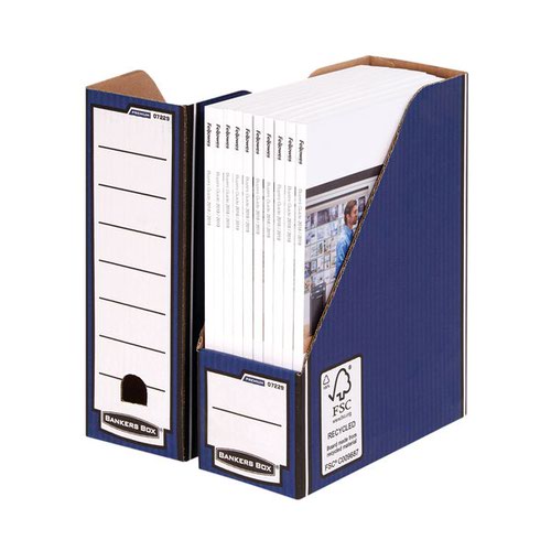 Bankers Box Premium Magazine File Blue (Pack of 5) 722907