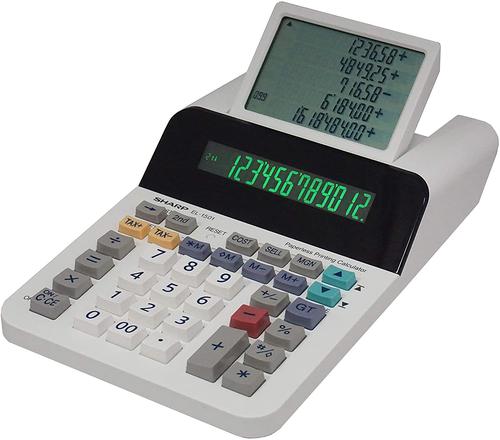 This Sharp paperless printing calculator is ideal for accountants and tax professionals. It is compact and battery operated, making it easy to move around between desks. It has a 12-digit, 5-line LCD display and stores up to 300 entries. It has a variety of functions to enable you to calculate grand totals, tax calculations and profit margins.