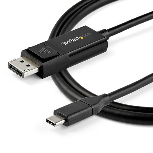 This USB-C™ to DisplayPort™ 1.4 cable lets you connect your USB Type-C™ (or Thunderbolt 3™) device to a DisplayPort display, or a DP device to a USB-C display with just one cable.Unparalleled Performance with Support for 8K 60HzSupporting four times the resolution of 4K, this 8K DP 1.4 adapter cable delivers the stunning quality of UHD at resolutions up to 7680e—4320, and also features HBR3 functionality, providing a bandwidth of up to 32.4Gbps.The video cable is backward compatible with 4K and 1080p displays, which makes it a great accessory for home, office or other work environments, while future-proofing for 8K implementation.Easy & Clutter-Free InstallationAt 3.3 ft. (1 m) in length, this?bi-directional adapter cable delivers a compact?connection that eliminates excess adapters and cabling,?ensuring?a tidy, professional installation. For longer installations, we also offer a 6.6 ft. (2 m) USB-C?to DP?cable, enabling you to choose the right cable length for your custom installation needs.Convenient, Bi-Directional SupportUse this USB-C to DisplayPort adapter cable to output 8K video and audio to a DP display from the USB Type-C (or Thunderbolt 3) port on your laptop or mobile device. With bi-directional capabilities, this cable can also connect your DisplayPort-enabled devices to a display featuring USB-C input. For added convenience, the cable supports both Mac & Windows operating systems.CDP2DP141MBD is backed by a StarTech.com 3-year warranty and free lifetime technical support.Note:Your USB-C device must support DP Alt Mode to work with this cable.To achieve 8K resolutions, your source and your destination must support DisplayPort 1.4.