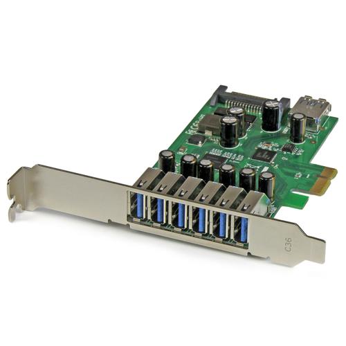 StarTech.com 7 Port PCI Express USB 3.0 Card UASP PCI Cards 8STPEXUSB3S7