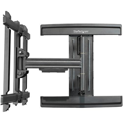 With its contemporary design, featuring a long extension arm with a large swivel range, this full motion TV wall mount for large-screen displays is the perfect choice for versatile viewing. You can extend the swivelling arm out to adjust your screen position, making it easy to view your display from numerous angles within the room.This adjustable wall mount TV bracket is ideal for a meeting space, lobby, boardroom, classroom or other venues. The monitor mount provides an impressive and secure way to display a flat-panel TV or mount a digital signage display, while freeing up valuable space.Engineered from high-grade steel, the flat-screen TV wall mount securely supports VESA mount displays, including curved TVs, 37'' to 80'' with a weight capacity of 110 lb. (50 kg).With a smooth and effortless motion, you can extend the articulating arm out from the wall up to 25.5'' (65 cm) to adjust the position of your display. Swivel the arm with ease, up to 90 degrees to the left or right, to position your TV for comfortable viewing.You can also retract the arm back, to nest against the wall. With its low-profile design, the articulating TV wall mount enables your display to sit just 2.8'' (70 mm) from the wall.Swivel your screen +/- 90 degrees and tilt your screen -2 to +15 degrees for ideal viewing and to reduce glare.The tilting TV wall mount also has a screen level adjustment, so you can adjust your display up to 3 degrees clockwise or counter clockwise after you've installed it, to ensure your display is level.The universal swivel TV wall mount is easy to install. The television mounting brackets for flat screen displays feature a post-installation lateral shift, to help adjust and centre the mount on the wall, even with off-centre studs. Cable management keeps cables neatly organised.FPWARTS1 is backed by a StarTech.com 5-year warranty and free lifetime technical support.