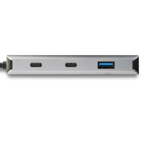 Expand the connectivity of your USB-C laptop with this new generation USB-C Gen 2 hub offering 10 Gbps supporting greater bandwidth to connected devices and faster data transfer speeds. This bus-powered 4-Port USB-C hub plugs into the USB Type-C™ or Thunderbolt™ 3 port on your device, adding two USB-C port and two USB-A ports, so you can quickly connect more USB devices. Convenient Portability and Easy Setup   This compact, lightweight USB-Type-C hub is a convenient and portable addition to your laptop accessories.  The USB-C cable is built-in, and hub is bus-powered, so it draws its power directly from your computer’s USB-C port, with no external power required. That means fewer cables to carry with you when you travel. The hub can draw up to 15 Watts of power from the connected host and operating multiple bus-powered devices at one time with the total available power dependent on the connected host.  The extended length attached cable of 9.8” (25 cm) provides more flexibility for longer reach connection requirements and plug and play installation.  Connect Both USB-C & USB-A Peripherals With ports for both USB-C and USB-A peripherals, this hub is backward compatible supporting both legacy and new USB devices. You can connect flash drives, video capture devices, and external hard drives, with fast data transfer speeds of up to 10 Gbps. This 4-port USB Type-C hub enhances your productivity, giving you the connections you need while you work. The IT Pro’s Choice Since 1985 StarTech.com conducts thorough compatibility and performance testing on all our products to ensure we are meeting or exceeding industry standards and providing high-quality products to IT Professionals. Our local StarTech.com Technical Advisors have broad product expertise and work directly with our StarTech.com Engineers to provide support for our customers both pre and post-sales. HB31C2A2CB is backed by a StarTech.com 2-year warranty and free lifetime technical support.