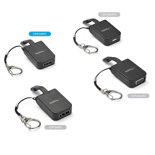 StarTech.com USB C to HDMI 4K 30Hz Keychain Adapter  8STCDP2HDFC