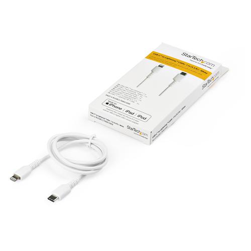 StarTech.com 1m White USB C to Lightning Cable