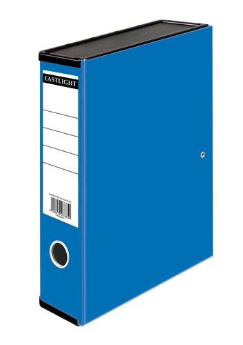 ValueX Box File Paper on Board Foolscap 70mm Capacity 75mm Spine Width Clip Closure Blue