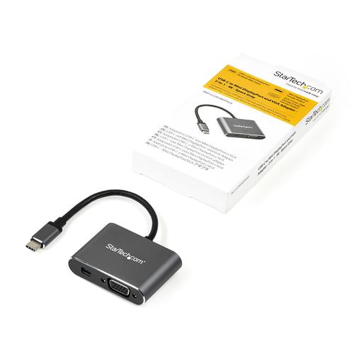 StarTech.com USB C to mDP or VGAHDR 4K 60Hz Adapter  8STCDP2MDPVGA