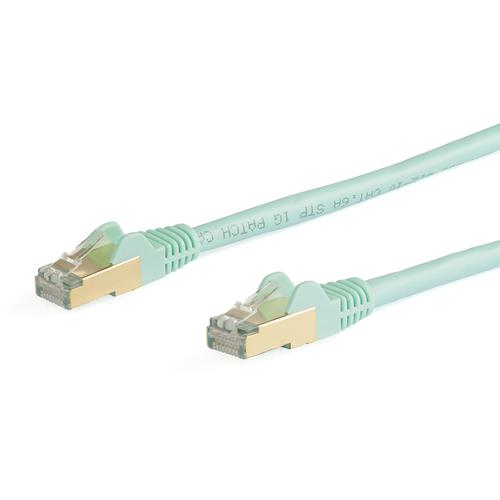 StarTech.com 10m Aqua CAT6a Ethernet RJ45 STP Cable Network Cables 8ST6ASPAT10MAQ