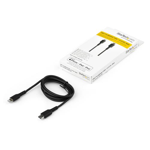 StarTech.com 1m USBC to Lightning Cable Durable Black