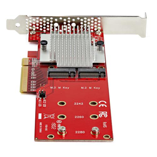 StarTech.com Dual M.2 PCIe SSD Adapter x8 PCIe 3.0 PCI Cards 8STPEX8M2E2
