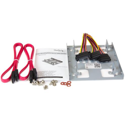 StarTech.com Dual 2.5 to 3.5 HDD Bracket for SATA HDD Drive Enclosures 8STBRACKET25X2