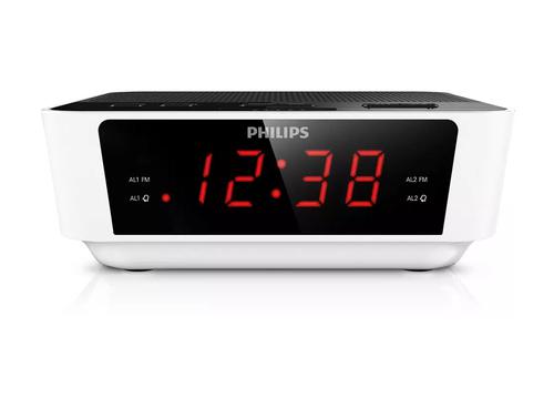 Philips Clock FM Radio Compact Design