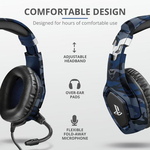 8TR23532 | Gaming headset exclusively for PlayStation®4 with fold-away microphone and adjustable headband.