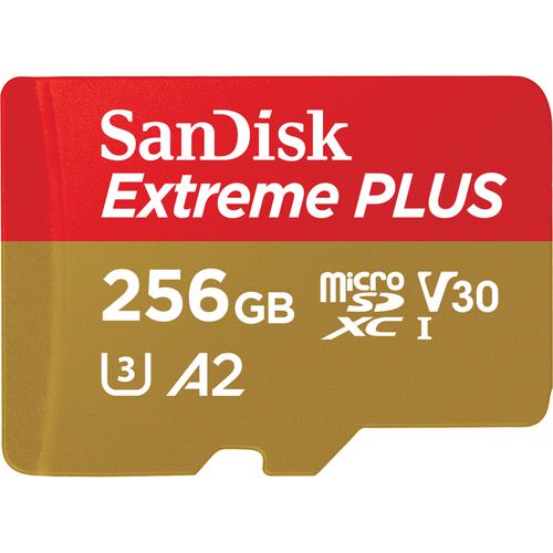 SanDisk 256GB Extreme Plus MicroSDXC CL10 UHSI Memory Card SanDisk