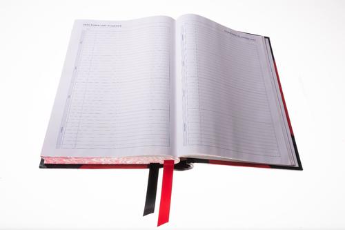 Collins A4 Desk Diary 2 Page Per Day Black/Red 2022 42