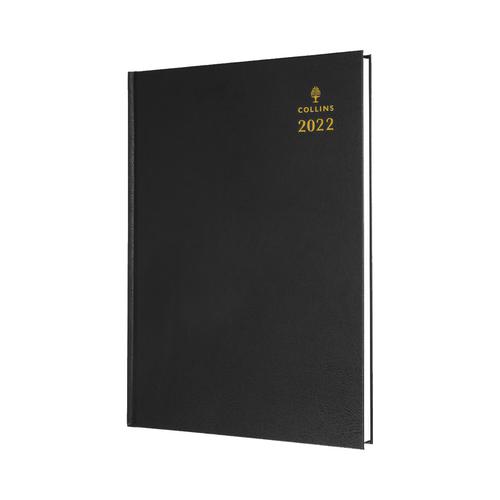 Collins Standard Desk 44 A4 Day To Page 2022 Diary Black 44.99-22