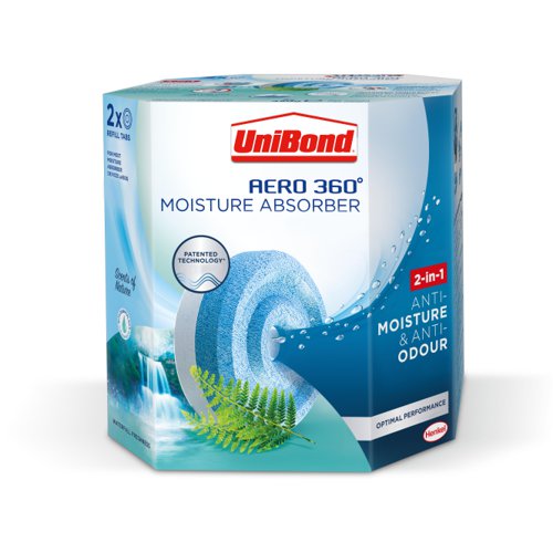 UniBond Aero 360 Waterfall Freshness Refills  2 Pack Dehumidifiers JA3755