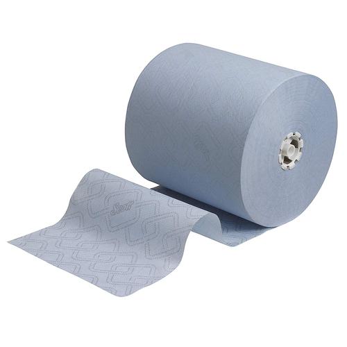 Scott Essential Rolled Paper Hand Towel 1 Ply 350m Blue (Pack of 6) 6692