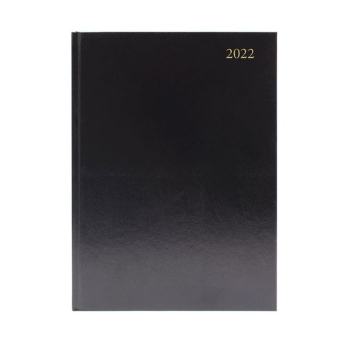 Diary A5 2 Days To A Page 2022 Black