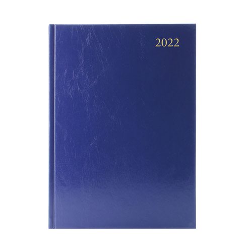 Diary A5 2 Days To A Page 2022 Blue