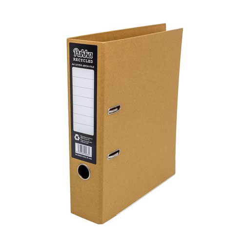 Pukka Pad Recycled Kraft A4 Lever Arch File (Pack 10) RF-9483