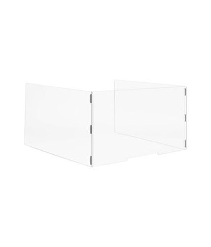 Bi-Office Acrylic Protective Divider Screen U Shape 1000x800mm Clear (Pack 3) - AC43223974  73802BS