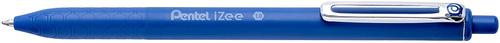 Pentel IZEE Ballpoint Pen Retractable 1.0mm Tip 0.5mm Line Blue (Pack 12) BX470-C