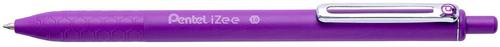 76427PE - Pentel IZEE Ballpoint Pen Retractable 1.0mm Tip 0.5mm Line Violet (Pack 12) BX470-V