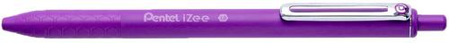 Pentel IZEE Ballpoint Pen Retractable 1.0mm Tip 0.5mm Line Violet (Pack 12) BX470-V 76427PE