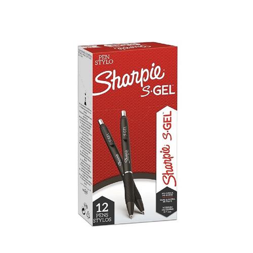 Sharpie S-Gel Rollerball Pen 0.7mm Line Black (Pack 12) 2136595