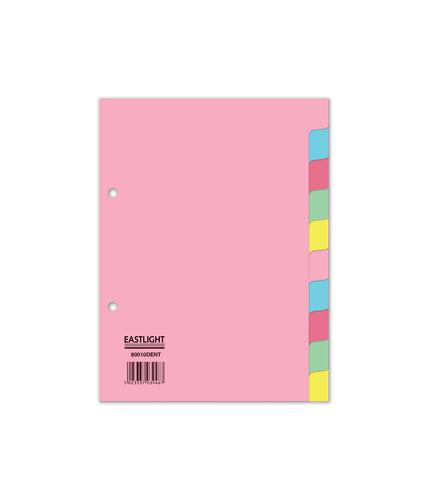 ValueX Divider 10 Part A5 155gsm Card Assorted Colours