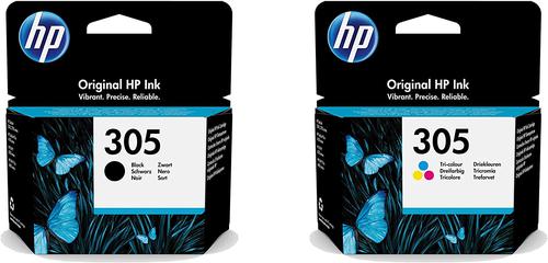 HP 305 Black Tri- Colour Standard Capacity Ink Cartridge Twinpack 2.2ml + 2ml (Pack 2) - 6ZD17AE